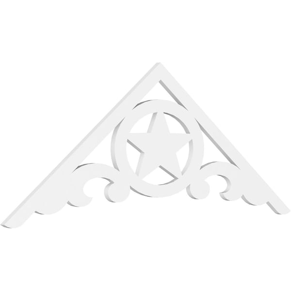 Ekena Millwork Pitch Austin Architectural Grade PVC Gable Pediment, 72"W x 27"H x 1"P (9/12) GPP072X027X100AUS - main